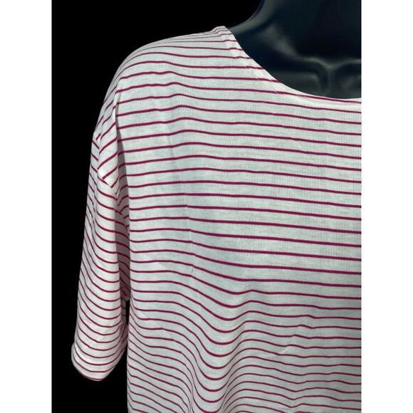 Vintage Simply Basic T Shirt Size L Womens Oversize Mariner Stripe Fishermancore - Picture 5 of 14